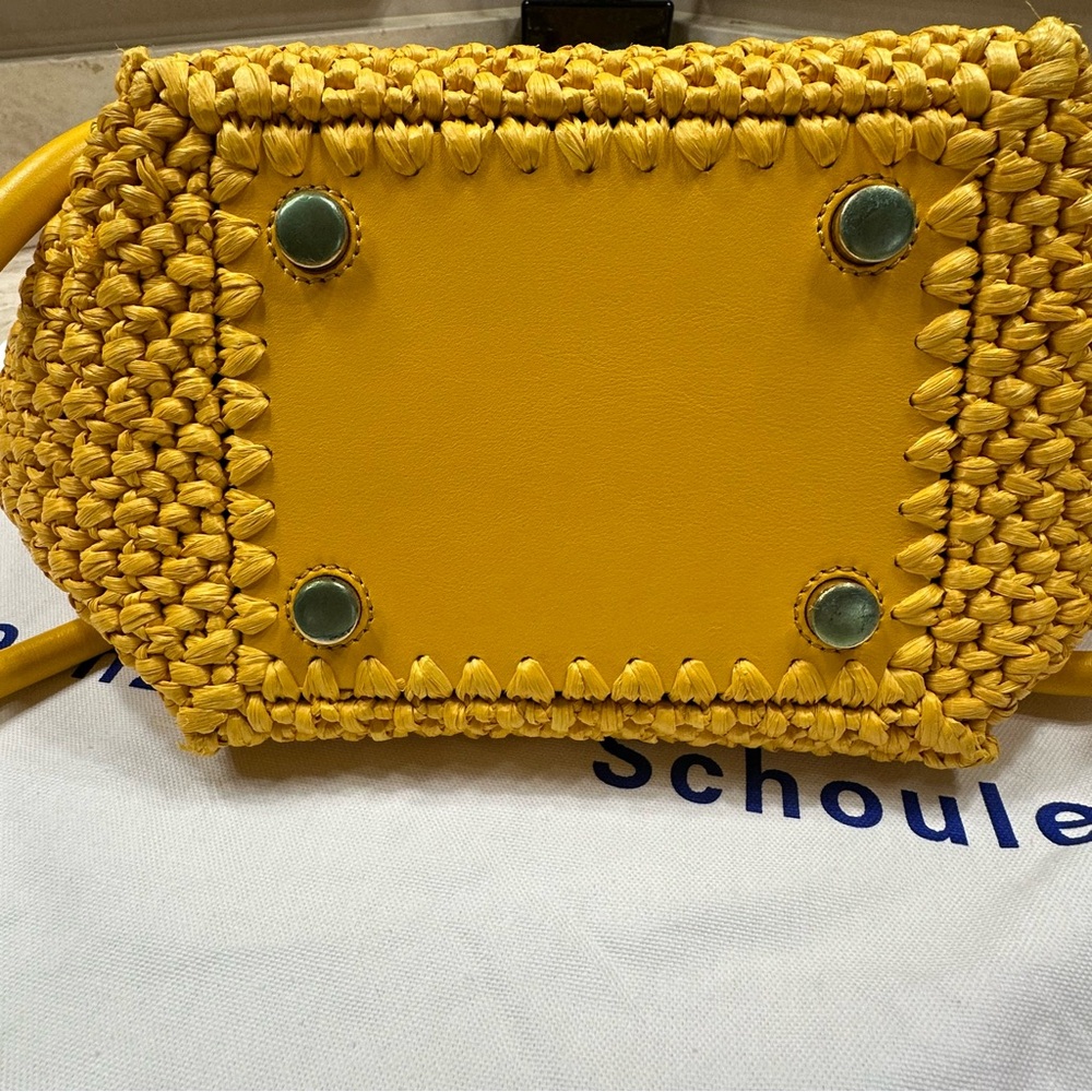 PROENZA SCHOULER Woven Raffia and Leather Tote Bag🌸 - Picture 7 of 15
